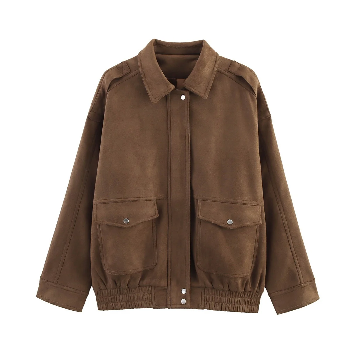 PB&ZA2025 New Summer Women's Casual Fashion Commuting Versatile Suede Texture Loose Pocket Flight Jacket
PB&ZA2025 New Summer Women's Casual Fashion Commuting Versatile Suede Texture Loose Pocket Flight Jacket