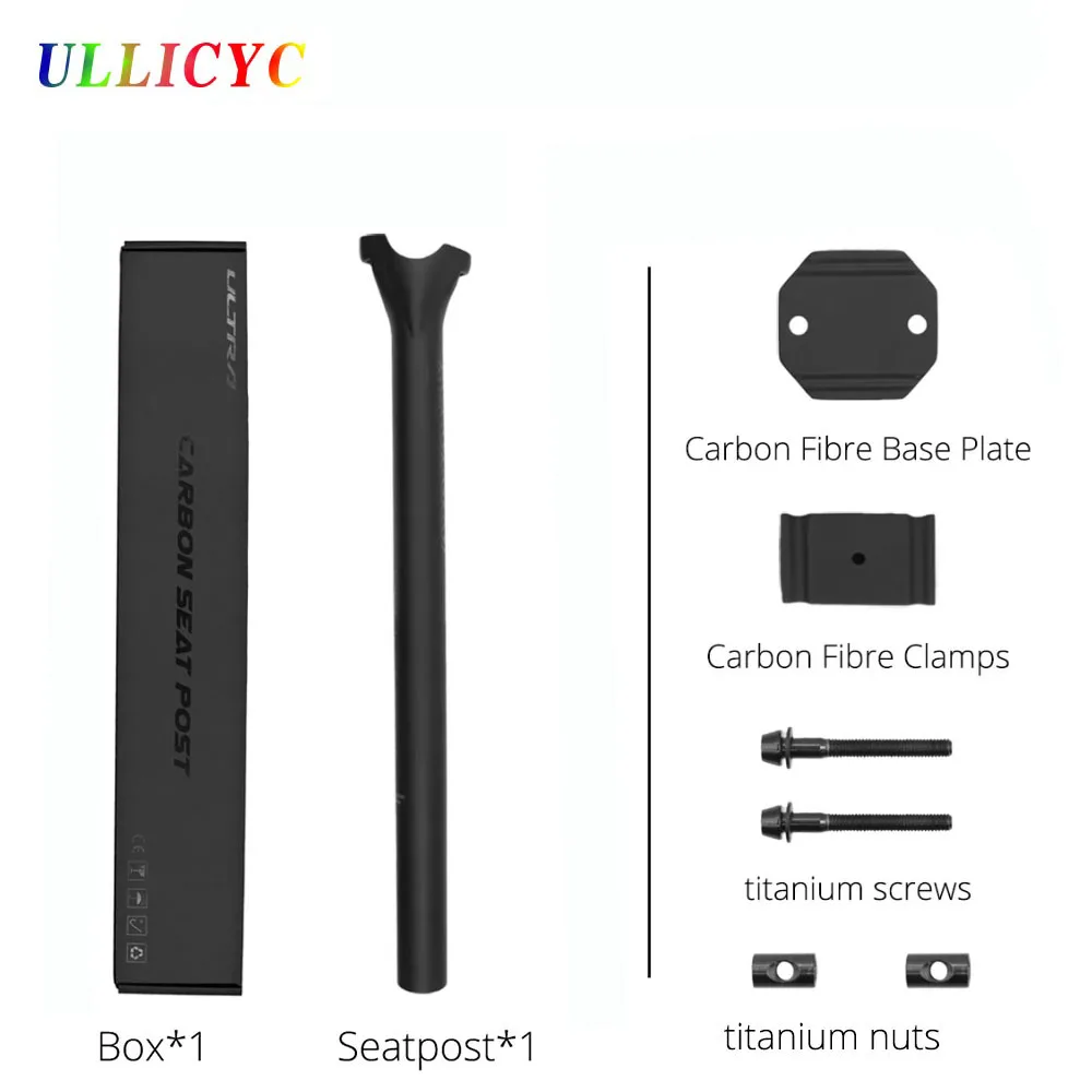 ULLICYC Carbon MTB/Road Bicycle Seatpost Ultralight 160g ,27.2/30.9/31.6mm,carbon clamp Cycling Tube Parts
ULLICYC Carbon MTB/Road Bicycle Seatpost Ultralight 160g ,27.2/30.9/31.6mm,carbon clamp Cycling Tube Parts