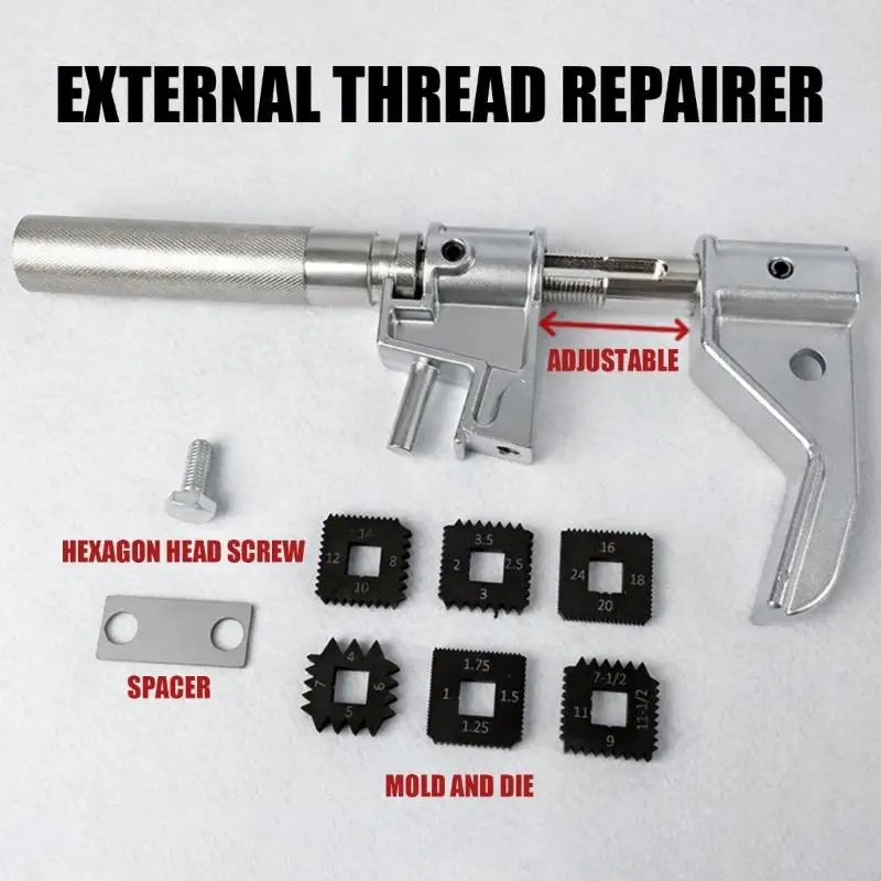 Alloy Thread Restorers Repair Tool For Automotive Motorcycle Repair With Adjustable Jaw And 1-1/4" to 5" Ranging M4YD
Alloy Thread Restorers Repair Tool For Automotive Motorcycle Repair With Adjustable Jaw And 1-1/4" to 5" Ranging M4YD