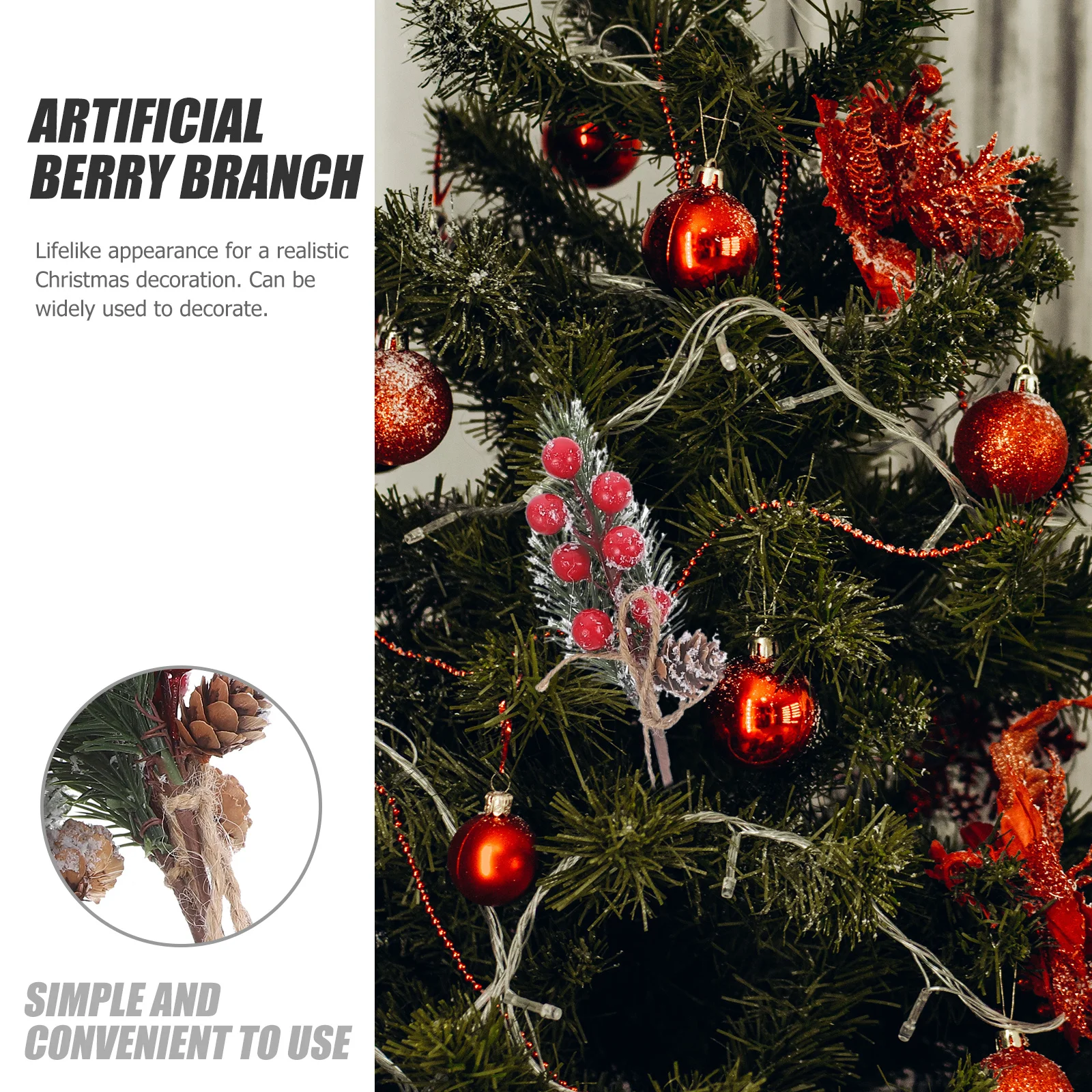 6pcs Simulation Berry Pine Picks Christmas Tree Decor Artificial Plant Branches For Xmas Party Diy Decoration Desktop Adornment
6pcs Simulation Berry Pine Picks Christmas Tree Decor Artificial Plant Branches For Xmas Party Diy Decoration Desktop Adornment