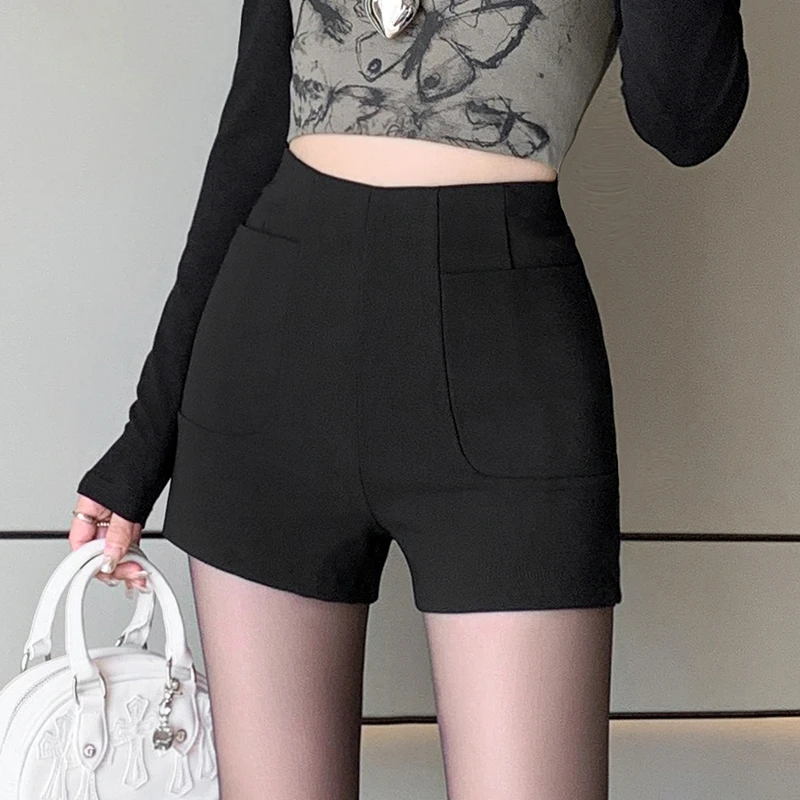 Black Suit Short Pants Women's Spring Autumn High Waist Slim A-Line Casual Base Layer Hot Pants Fashionable All-Match Style
Black Suit Short Pants Women's Spring Autumn High Waist Slim A-Line Casual Base Layer Hot Pants Fashionable All-Match Style