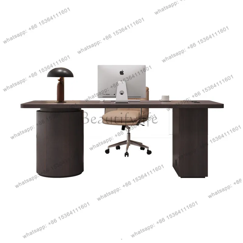Solid wood desk Italian minimalist drawer against the wall Living room long desk
Solid wood desk Italian minimalist drawer against the wall Living room long desk