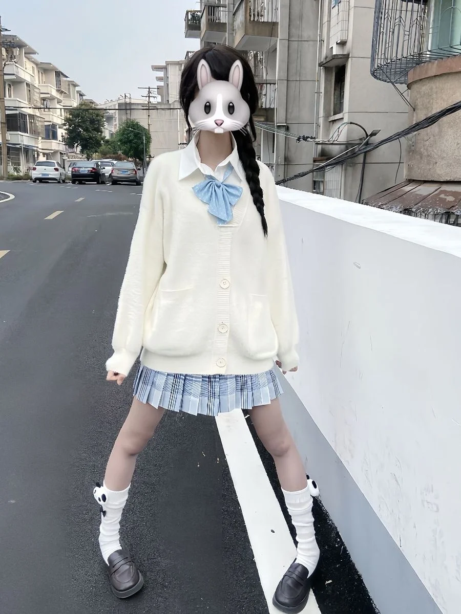 Original Autumn Winter JK Uniform Mink Fur Furry Open Cardigan Jacket College Style Versatile Basic Shirt Top Set Women's Fas...
Original Autumn Winter JK Uniform Mink Fur Furry Open Cardigan Jacket College Style Versatile Basic Shirt Top Set Women's Fas...