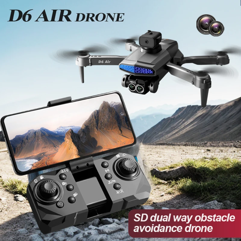ZNLYRION D6 Air 4K HD Dual Camera Drone with 540° Intelligent Obstacle Avoidance Optical Flow Positioning Foldable RC Quadcopter with LED Light for Beginners
ZNLYRION D6 Air 4K HD Dual Camera Drone with 540° Intelligent Obstacle Avoidance Optical Flow Positioning Foldable RC Quadcopter with LED Light for Beginners