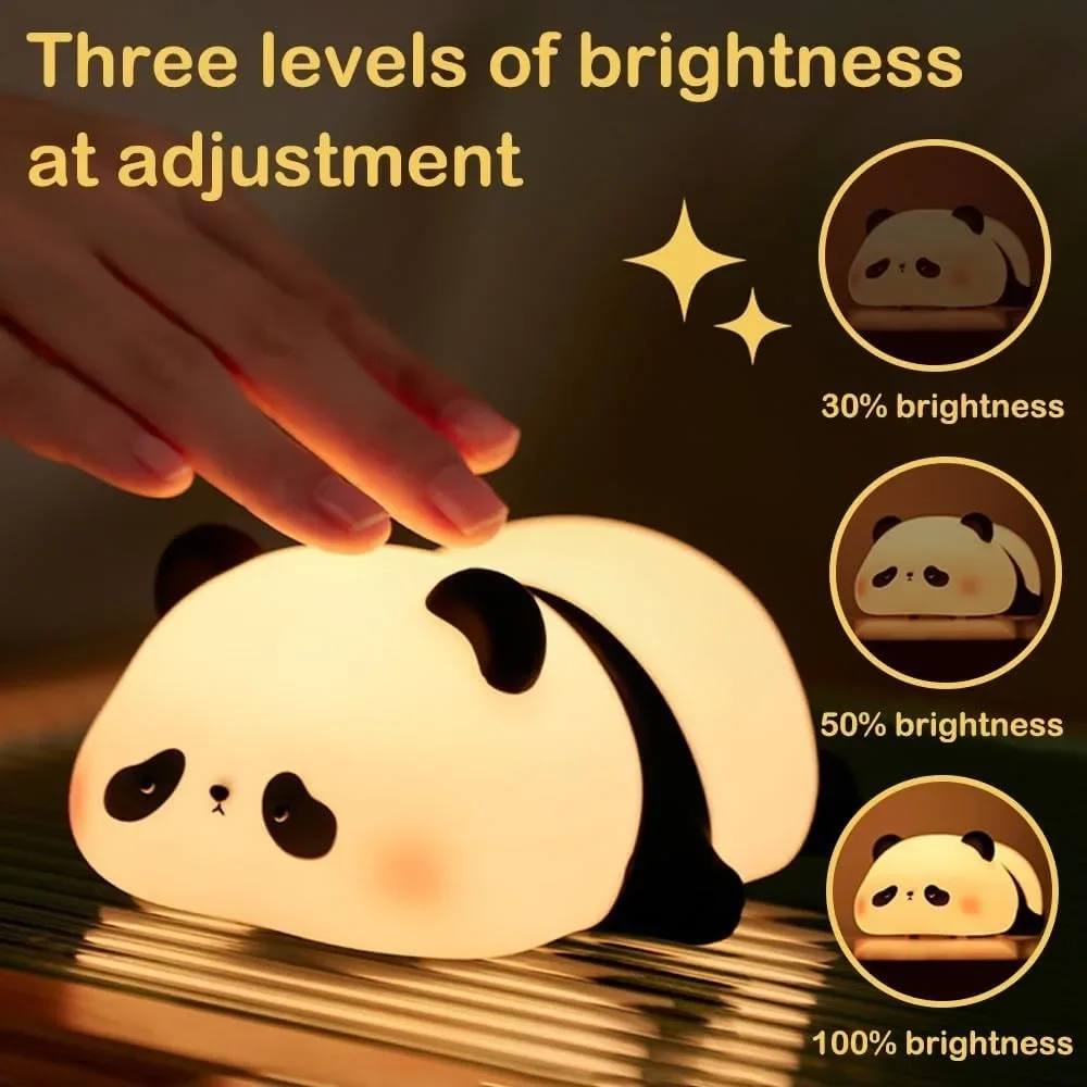 Panda LED Night Light, Dimmable Silicone Mood Lamp, USB Powered, Soft Ambient Lighting for Bedroom, Nursery, Kids Room
Panda LED Night Light, Dimmable Silicone Mood Lamp, USB Powered, Soft Ambient Lighting for Bedroom, Nursery, Kids Room