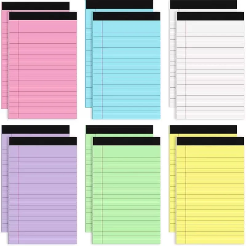 12 Pcs Tearable Legal Pads 5x8 Total 360 Sheets Colored Horizontal Grid Writing Notebooks Lining For Schools Offices to-do List
12 Pcs Tearable Legal Pads 5x8 Total 360 Sheets Colored Horizontal Grid Writing Notebooks Lining For Schools Offices to-do List