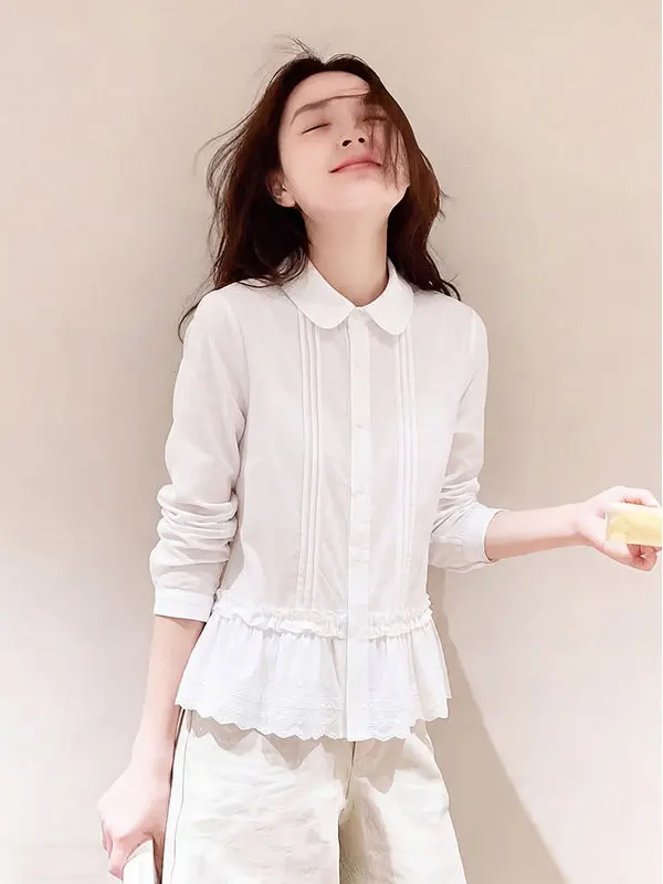 Spring 2026 Sweet Girl Style Lace Patchwork Pleated Long Sleeve Women's Shirt Sakura Lemon Brand Loose Fit Luxury Style Daily...
Spring 2026 Sweet Girl Style Lace Patchwork Pleated Long Sleeve Women's Shirt Sakura Lemon Brand Loose Fit Luxury Style Daily...