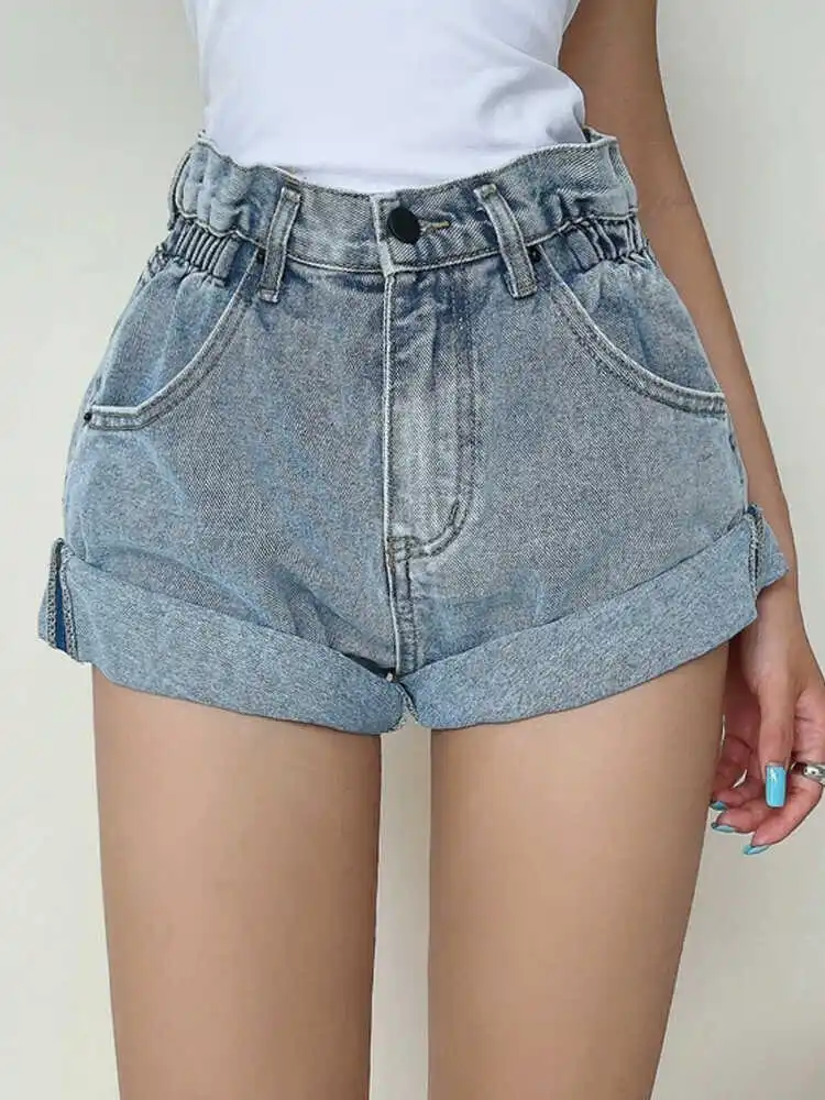 High Waist Vintage American Denim Shorts Women Summer Loose Slimming Hot Pants Zipper Closure Casual Cool Feeling Jeans Shorts
High Waist Vintage American Denim Shorts Women Summer Loose Slimming Hot Pants Zipper Closure Casual Cool Feeling Jeans Shorts