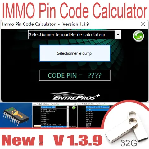 Meilleur prix Calculateur de code PIN IMMO V1.3.9 – Décodez les codes PIN de nombreuses ECU PSA par dump pour voitures PSA, Opel, Fiat, VAG