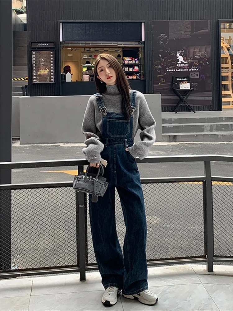 High Waist Wide Leg Denim Overalls Women's Straight Leg Jeans Floor-Length Spring Summer Loose Slimming Thea Brand
High Waist Wide Leg Denim Overalls Women's Straight Leg Jeans Floor-Length Spring Summer Loose Slimming Thea Brand