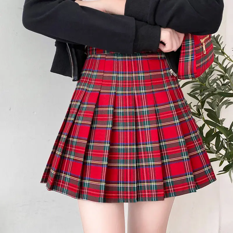 Plaid Pleated Mini Skirts Women Casual Simple Korean Fashion Preppy Jk Style Vintage Chic High Waist Faldas Hotsweet Short Skirt
Plaid Pleated Mini Skirts Women Casual Simple Korean Fashion Preppy Jk Style Vintage Chic High Waist Faldas Hotsweet Short Skirt