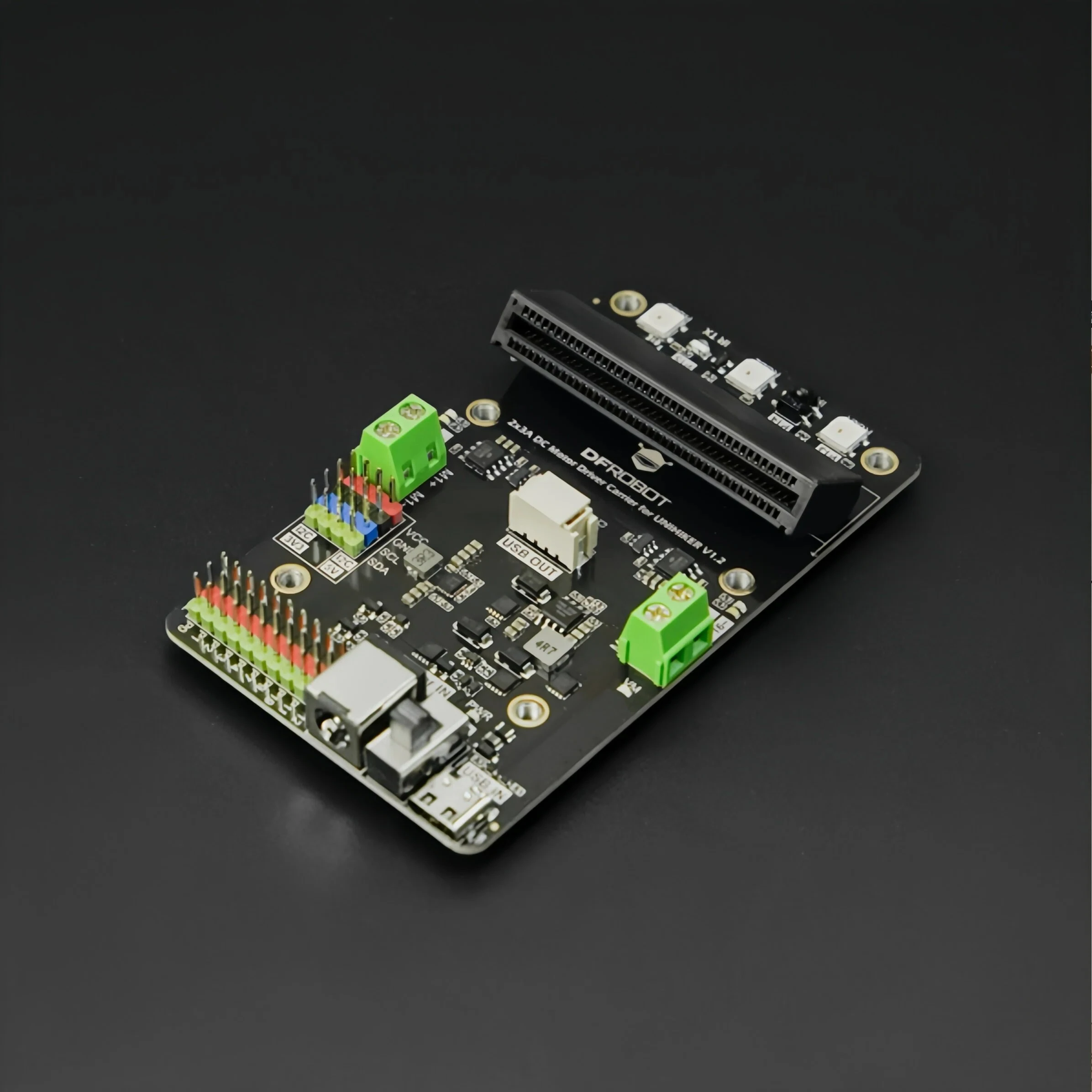 Плата расширения Unihiker M10 Vertical Power Expansion Board с двумя драйверами двигателей, 10 GPIO, 4 I2C, RGB LED, ИК-портом для робототехники
Плата расширения Unihiker M10 Vertical Power Expansion Board с двумя драйверами двигателей, 10 GPIO, 4 I2C, RGB LED, ИК-портом для робототехники