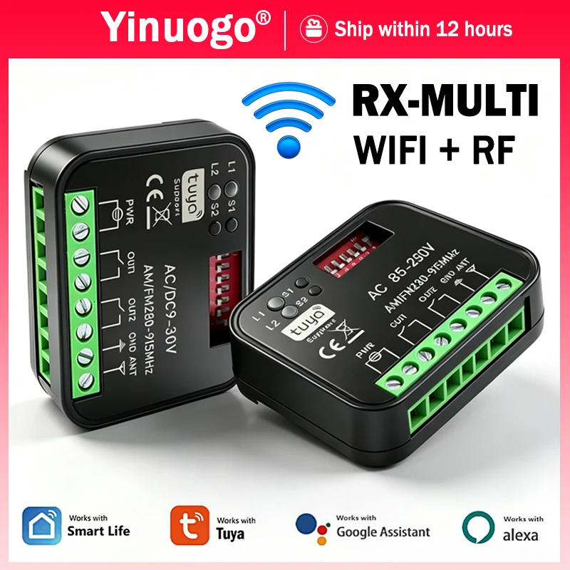 RX MULTI 868 МГц 433 МГц Универсальный приемник дистанционного управления гаражными воротами/воротами Wi-Fi 300-868 МГц Модуль умного выключателя Tuya 2 канала Реле
RX MULTI 868 МГц 433 МГц Универсальный приемник дистанционного управления гаражными воротами/воротами Wi-Fi 300-868 МГц Модуль умного выключателя Tuya 2 канала Реле