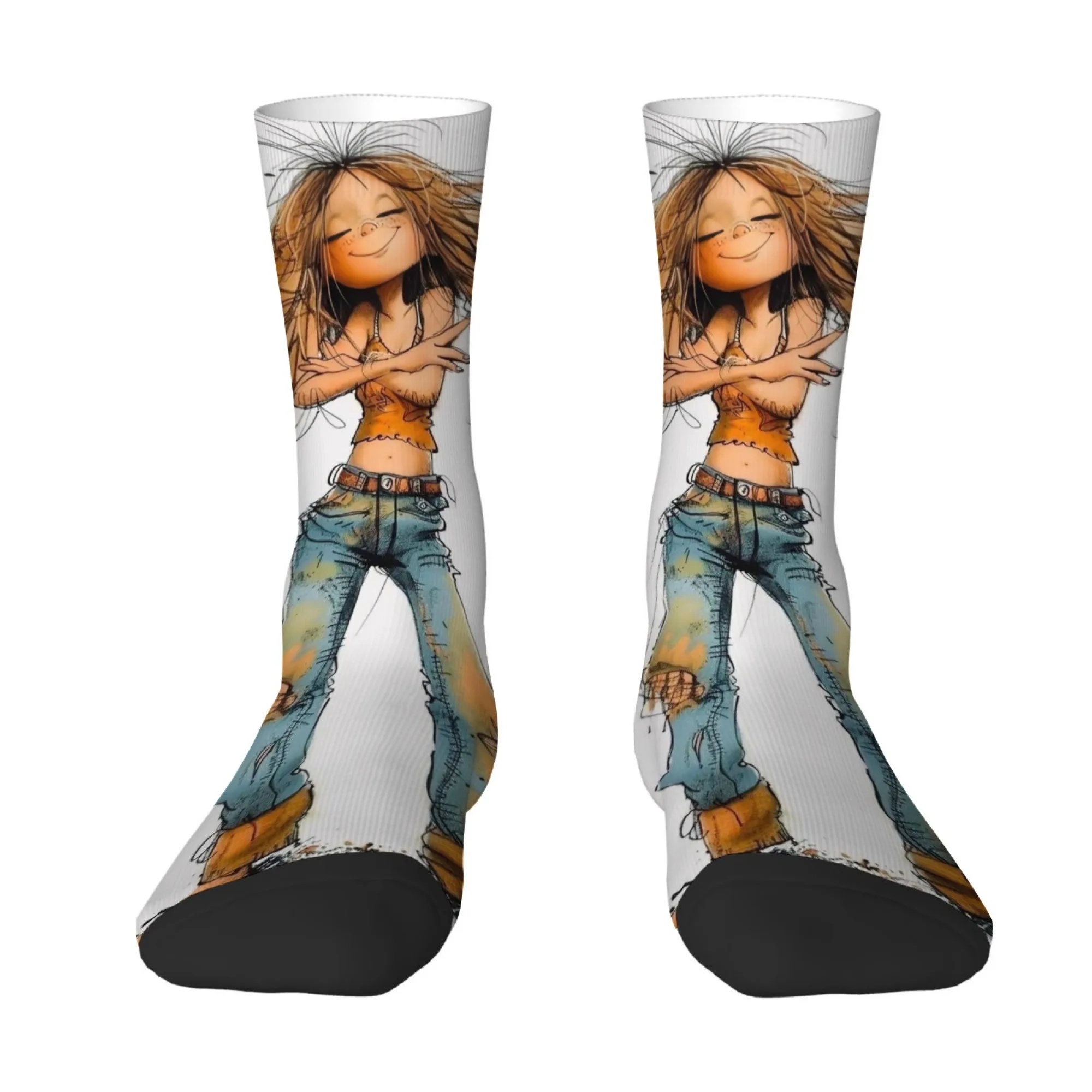 Hippie-style Girl Hand-painted Men's Mid-calf Socks Free and Individual Street Style Soft and Comfortable Outdoor Sports Socks
Hippie-style Girl Hand-painted Men's Mid-calf Socks Free and Individual Street Style Soft and Comfortable Outdoor Sports Socks