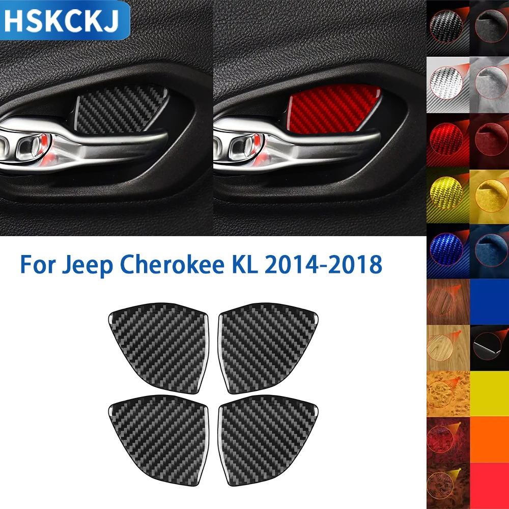 For Jeep Cherokee KL 2014-2018 Accessories Real Soft Carbon Fiber Car Inner Door Handle Barrel Bowl Panel Cover Trim Sticker
For Jeep Cherokee KL 2014-2018 Accessories Real Soft Carbon Fiber Car Inner Door Handle Barrel Bowl Panel Cover Trim Sticker