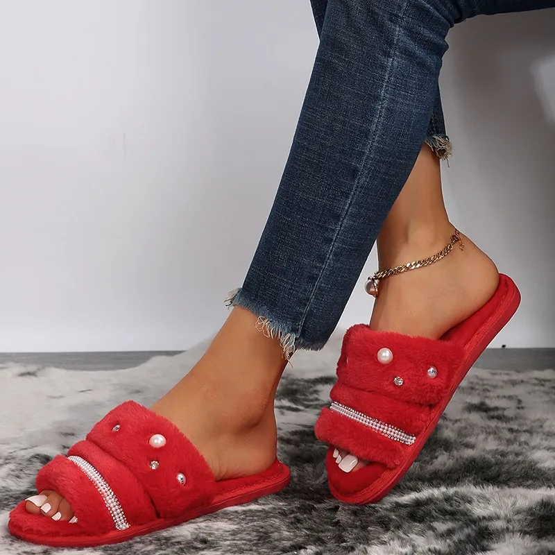 2024 Winter Woman Slipper Low String Bead FurFlip Flops Glitter Slides Flock Flat Massage Plush Soft Jelly Basic Crystal
2024 Winter Woman Slipper Low String Bead FurFlip Flops Glitter Slides Flock Flat Massage Plush Soft Jelly Basic Crystal