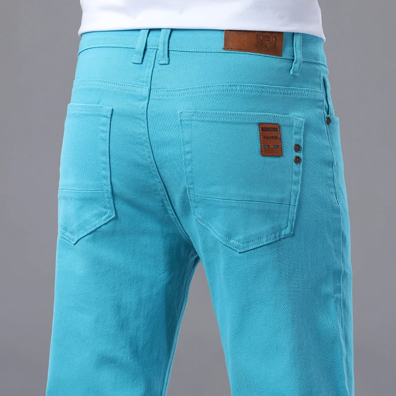 New Fashion Men's Colorful Elastic Jeans Breathable Straight Fitted Solid Color Denim Pants Casual Fashion Male Trousers
New Fashion Men's Colorful Elastic Jeans Breathable Straight Fitted Solid Color Denim Pants Casual Fashion Male Trousers