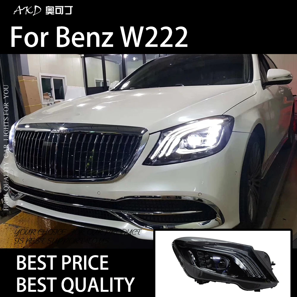 Автомобильные фары для Benz W222 2014-2017 S320 S400 S350, обновление 2018, новейший дизайн Maybach, светодиодные автомобильные фары в сборе, аксессуары 
Автомобильные фары для Benz W222 2014-2017 S320 S400 S350, обновление 2018, новейший дизайн Maybach, светодиодные автомобильные фары в сборе, аксессуары