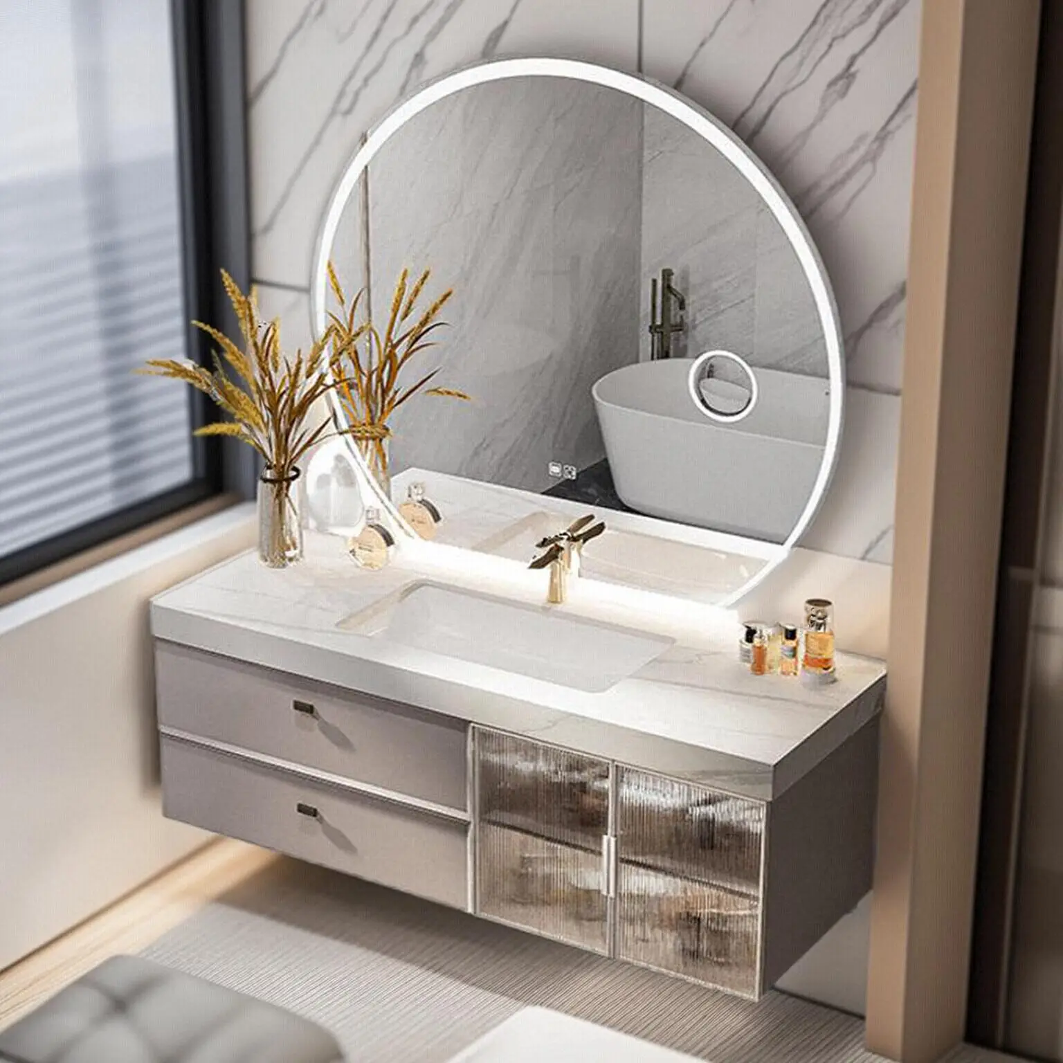 Новая французская умная тумба для ванной комнаты с раковиной из сланцевой керамики, комбинированная креативная раковина-умывальник, настенный шкаф для туалета
Новая французская умная тумба для ванной комнаты с раковиной из сланцевой керамики, комбинированная креативная раковина-умывальник, настенный шкаф для туалета