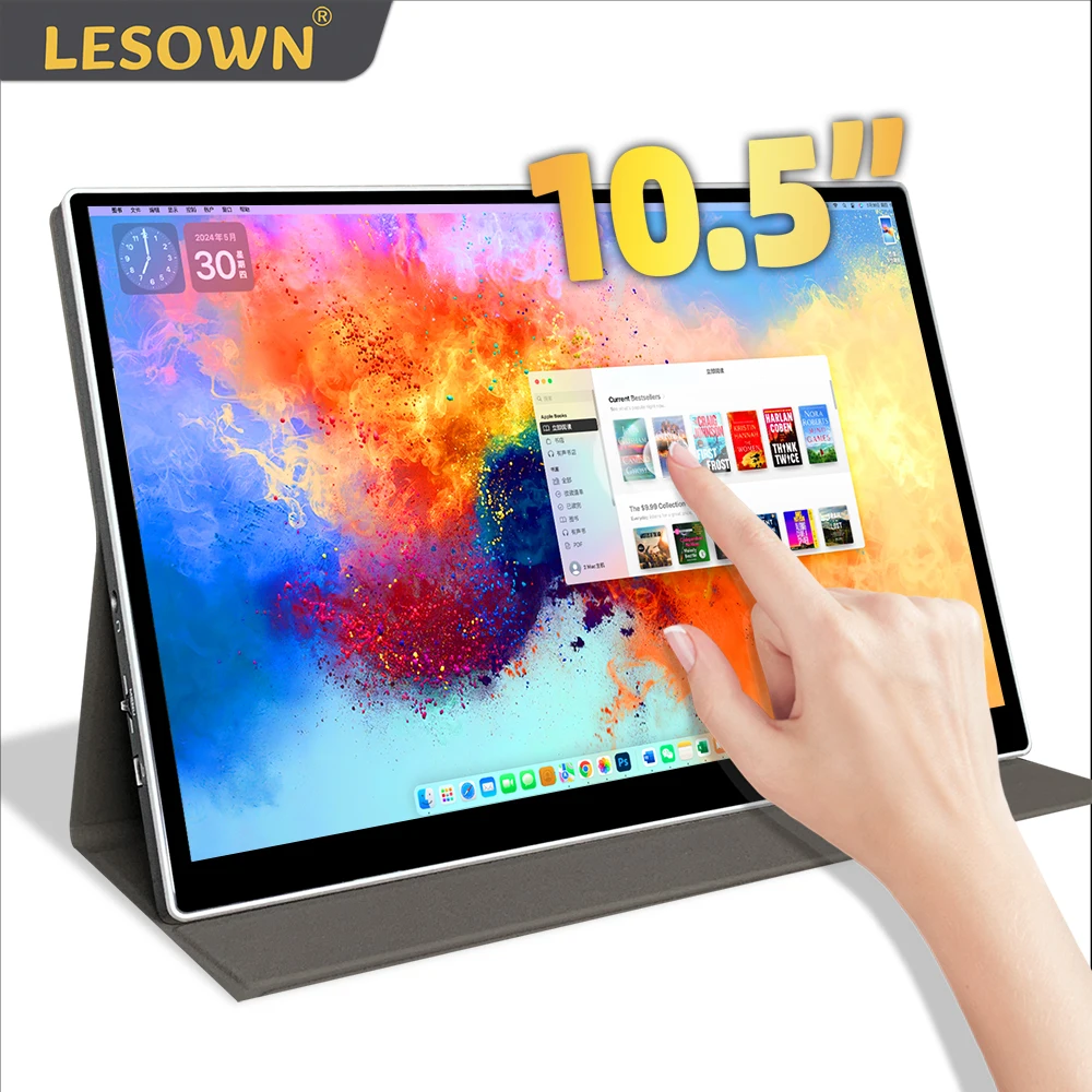 LESOWN Type C Monitor 10.5 inch Touch Wide HDMI-Compatible 2K IPS FHD 100%sRGB Portable Second Screen for Laptop Drawing Display
LESOWN Type C Monitor 10.5 inch Touch Wide HDMI-Compatible 2K IPS FHD 100%sRGB Portable Second Screen for Laptop Drawing Display