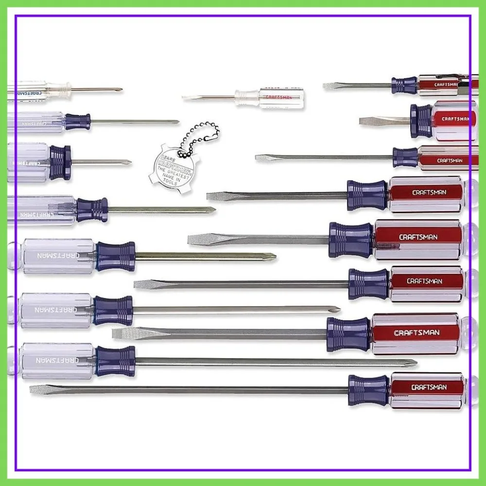 17-Piece Slotted & Phillips Screwdriver Set, Cushion Grip, Precision Tip
17-Piece Slotted & Phillips Screwdriver Set, Cushion Grip, Precision Tip