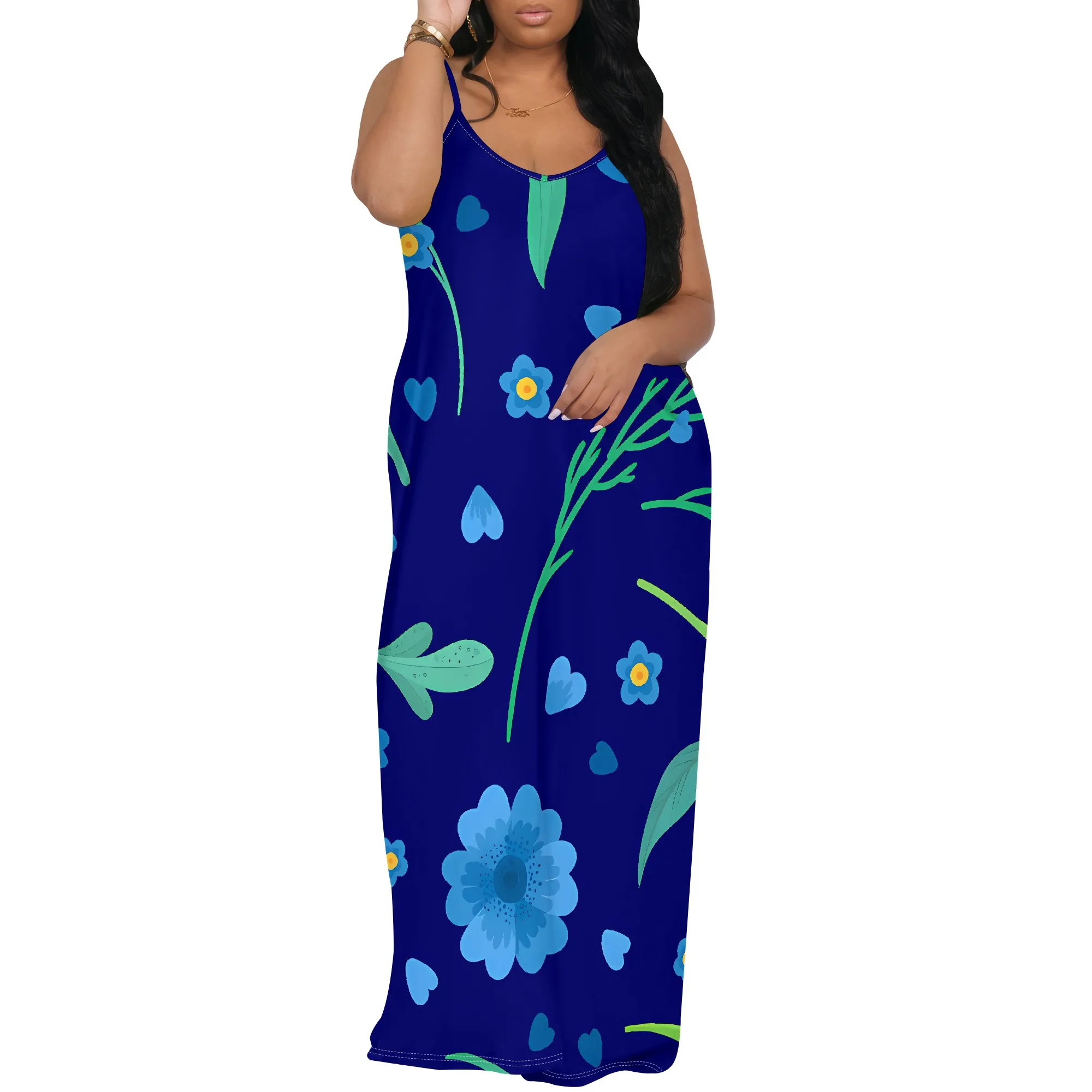 Women's clothing 2025 spring/summer new custom casual loose floral dress with suspender skirt
Women's clothing 2025 spring/summer new custom casual loose floral dress with suspender skirt