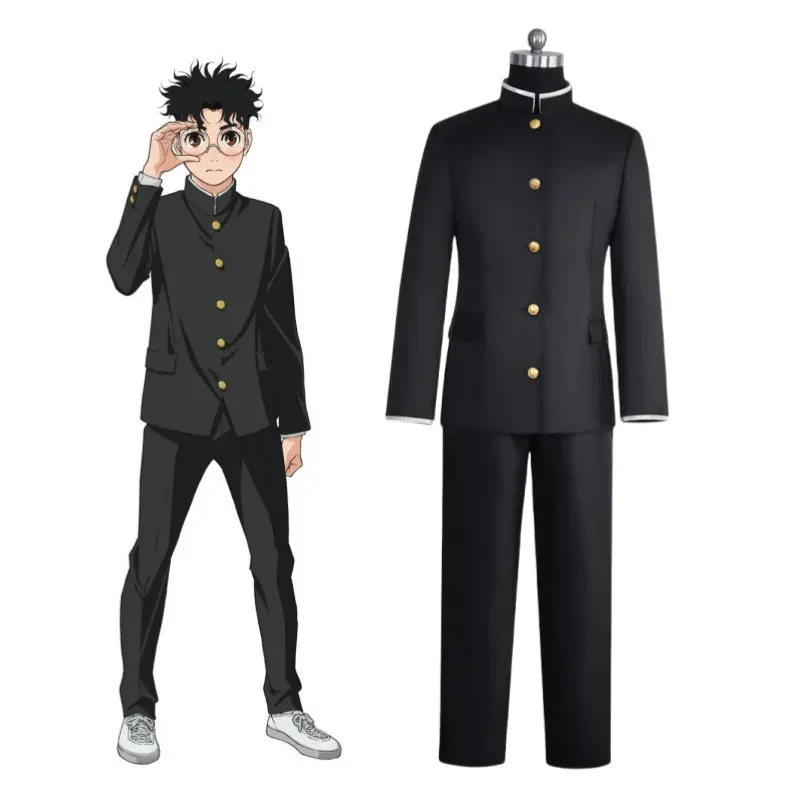 Anime dan da Dan Takakura Ken cosplay costumes mens Halloween uniform Japanese JK student uniforms coat and pants black set 
Anime dan da Dan Takakura Ken cosplay costumes mens Halloween uniform Japanese JK student uniforms coat and pants black set