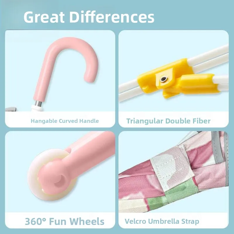 Panda Children's Umbrella round Corner Roller School Specialty Umbrella Girls Glue Sunshade Rain Two-Way Protection
Panda Children's Umbrella round Corner Roller School Specialty Umbrella Girls Glue Sunshade Rain Two-Way Protection