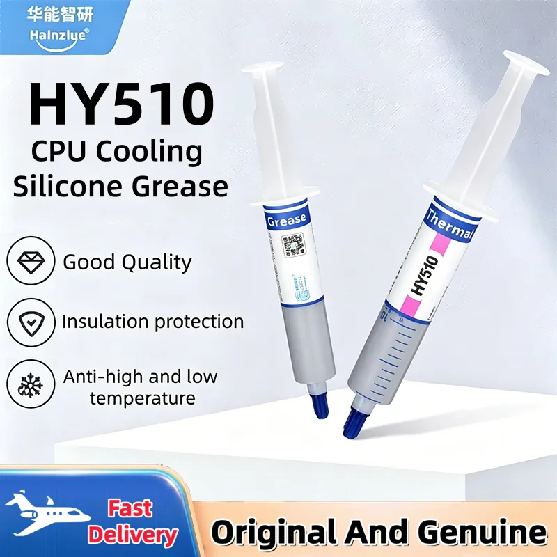 Halnziye HY-510 Heat-Conducting Silicone Grease For Motherboard CPU Graphics Card Chip Thermal Conductive Silicone For LEDs
Halnziye HY-510 Heat-Conducting Silicone Grease For Motherboard CPU Graphics Card Chip Thermal Conductive Silicone For LEDs
