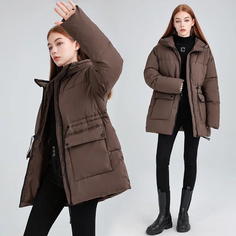 Women Parkas Coat Warm Cotton Jacket Hooded Pockets Zipper Puffer Outerwear Thicken Winter Windproof Overcoat Office Lady
Women Parkas Coat Warm Cotton Jacket Hooded Pockets Zipper Puffer Outerwear Thicken Winter Windproof Overcoat Office Lady