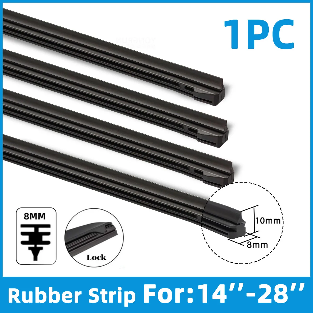 1PC 8mm 14''-28'' Three-Stage Car Wiper Rubber Strip Natural Rubber Smooth Burr Free Durable Wiper Replacement Rubber Strip
1PC 8mm 14''-28'' Three-Stage Car Wiper Rubber Strip Natural Rubber Smooth Burr Free Durable Wiper Replacement Rubber Strip