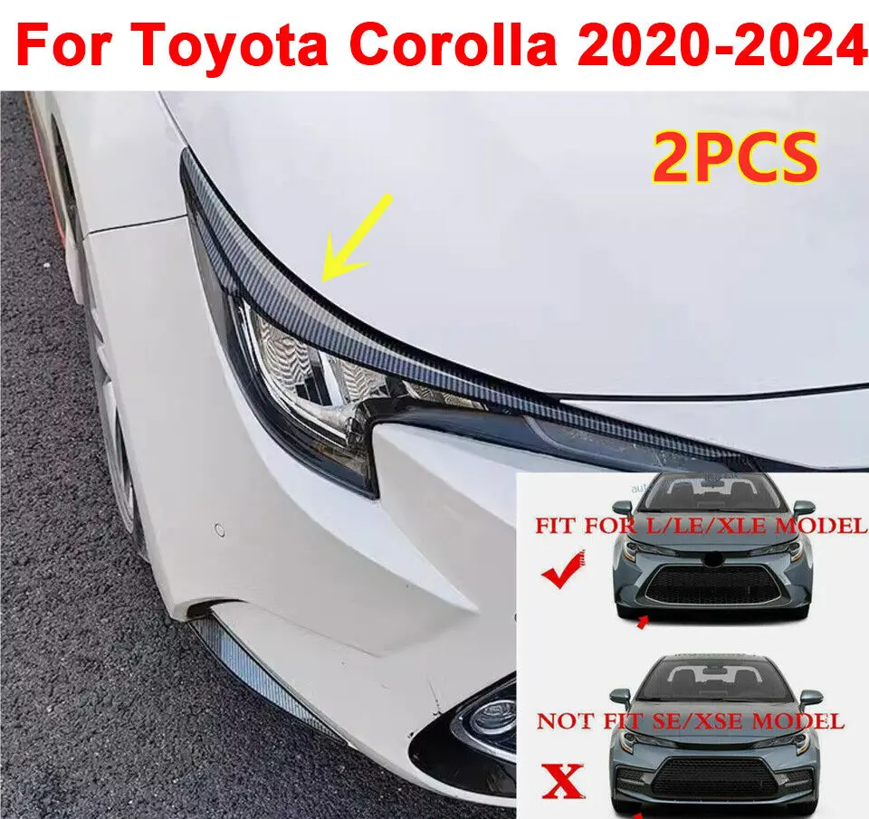 Для Toyota Corolla 2020-2024 передняя фара, полоска для бровей и век, углеродное волокно
Для Toyota Corolla 2020-2024 передняя фара, полоска для бровей и век, углеродное волокно