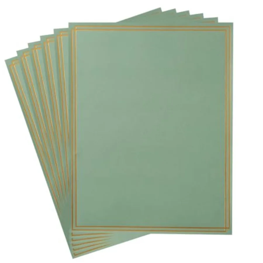 60 Pack Stationery Set Paper with Gold Border, 8.5x11 Inch Paper Sheets for Writing Letters, Letter Size Writing Paper,8.5x11 i
60 Pack Stationery Set Paper with Gold Border, 8.5x11 Inch Paper Sheets for Writing Letters, Letter Size Writing Paper,8.5x11 i