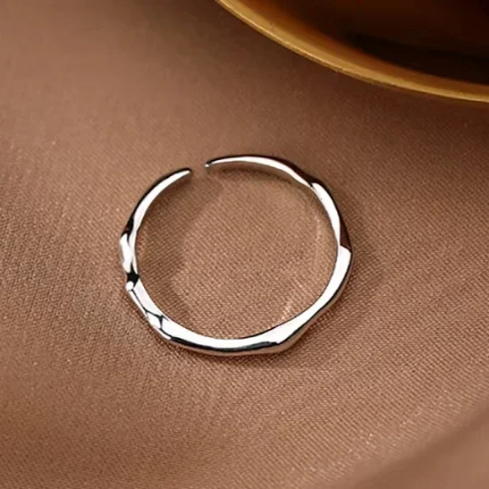 Real 925 Sterling Silver Minimalist Irregular Geometric Opening Ring for Women Classic Fine Jewelry Round Accessories
Real 925 Sterling Silver Minimalist Irregular Geometric Opening Ring for Women Classic Fine Jewelry Round Accessories