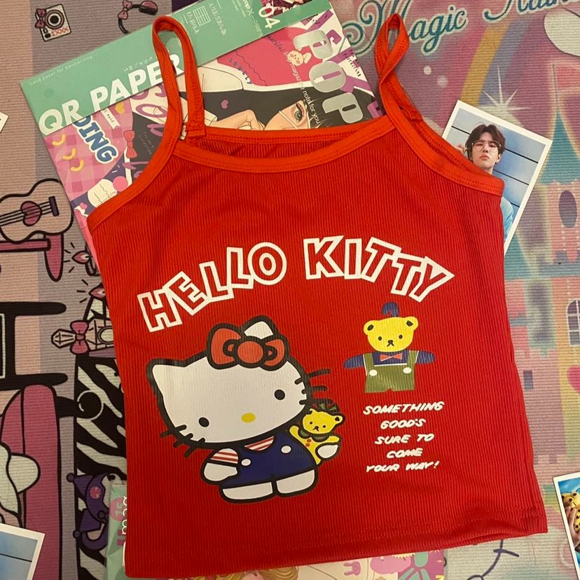 Miniso Hello Kitty Vest Cute Cartoon Look Slimmer Halter Top New Personality Trend Fashion Leisure Personality Trend Short Top
Miniso Hello Kitty Vest Cute Cartoon Look Slimmer Halter Top New Personality Trend Fashion Leisure Personality Trend Short Top