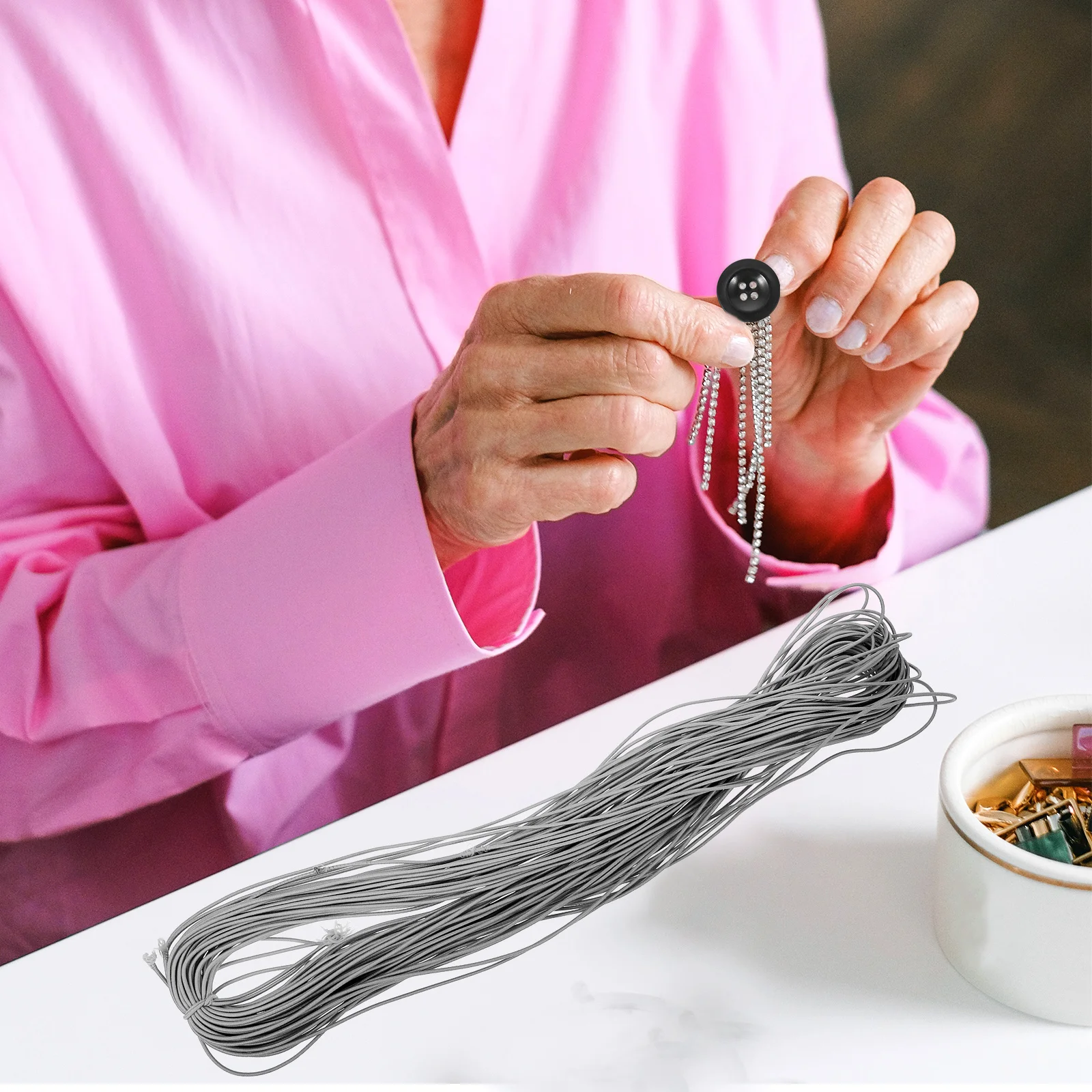 1 Roll Elastic Cord For Bracelet Making Diy Jewelry Craft Projects Friendship Bracelet String Necklace Cord Beading Thread
1 Roll Elastic Cord For Bracelet Making Diy Jewelry Craft Projects Friendship Bracelet String Necklace Cord Beading Thread