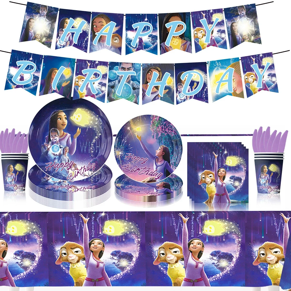 Disney Star Wish Asha Princess Girl Birthday Party Decorative Anime Figures DIY Gift Party Supplies Tableware Foil Ballon Famliy
Disney Star Wish Asha Princess Girl Birthday Party Decorative Anime Figures DIY Gift Party Supplies Tableware Foil Ballon Famliy