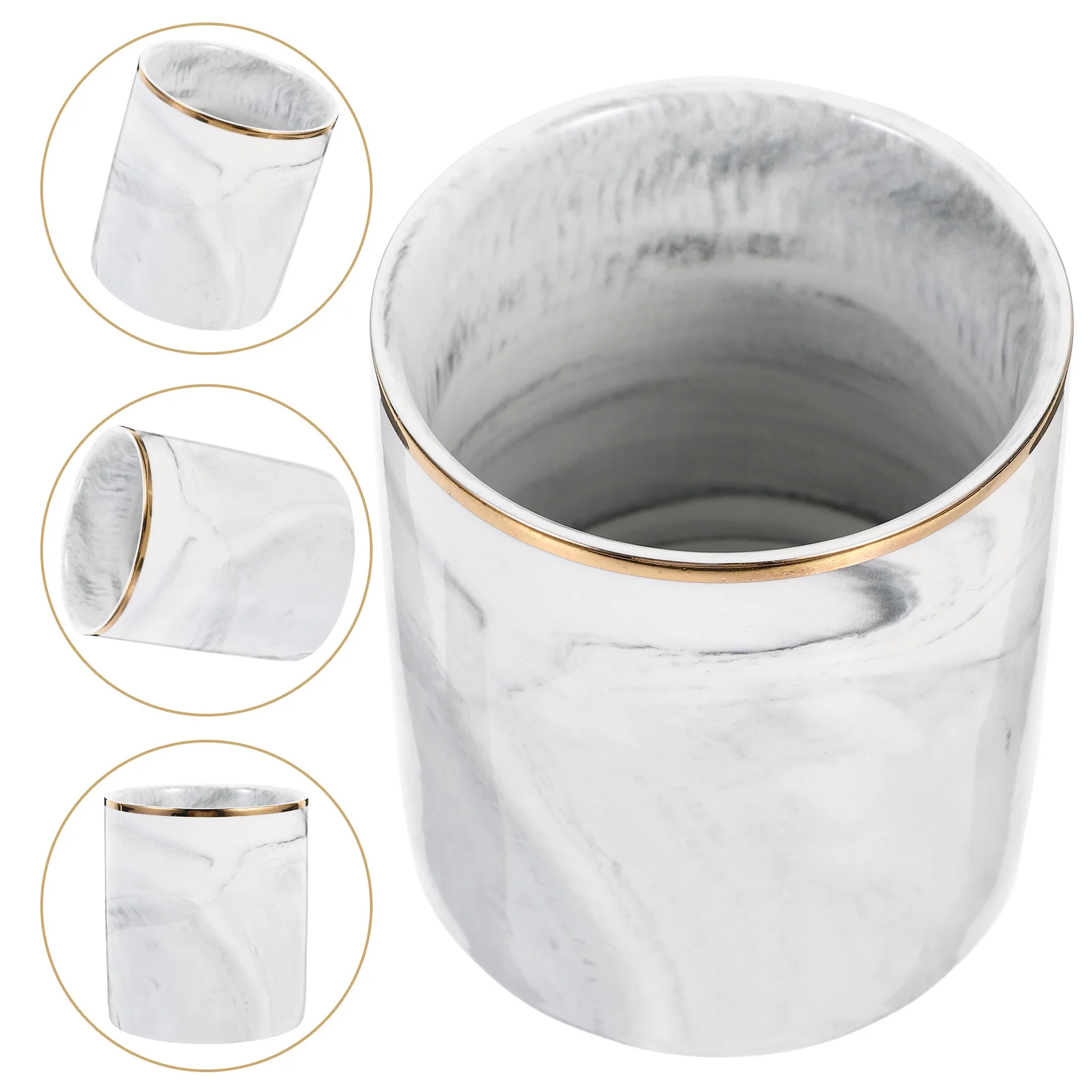 Elegant Marble Pen Holder for Desk Gold Edge Design Multi Function Pencil Organizer Container for Office School Home Decor
Elegant Marble Pen Holder for Desk Gold Edge Design Multi Function Pencil Organizer Container for Office School Home Decor