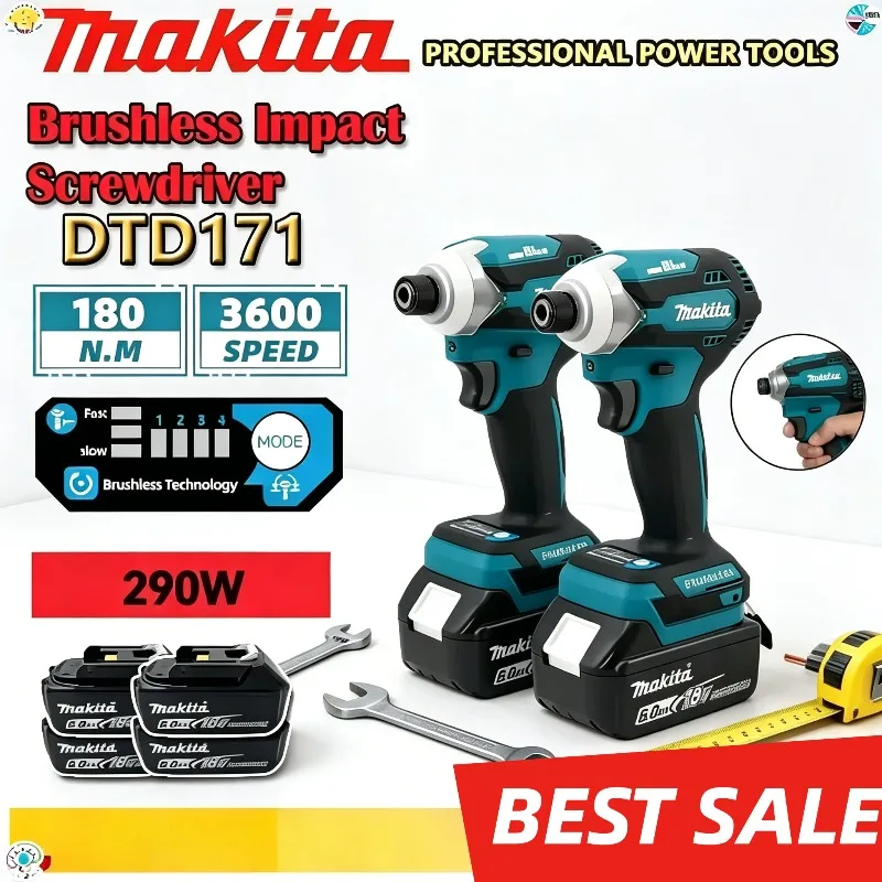 Makita DTD171 RechargeableScrewdriverDrills, BareToolUnit Motor,18V WorkLight,LED Tools, Power Brushless Cordless Driver: Impact
Makita DTD171 RechargeableScrewdriverDrills, BareToolUnit Motor,18V WorkLight,LED Tools, Power Brushless Cordless Driver: Impact