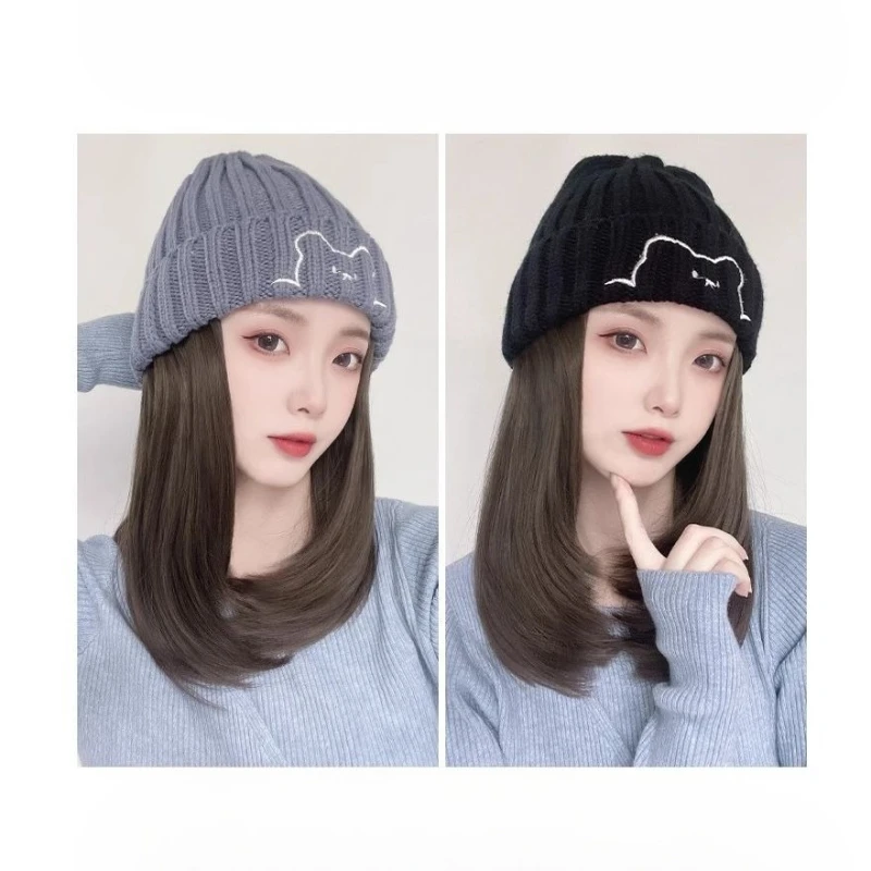Beanie Hat Synthetic Short Wig Hat with Hair Extension Natural Hair Color Black Brown Wigs for Women Wool Product
Beanie Hat Synthetic Short Wig Hat with Hair Extension Natural Hair Color Black Brown Wigs for Women Wool Product