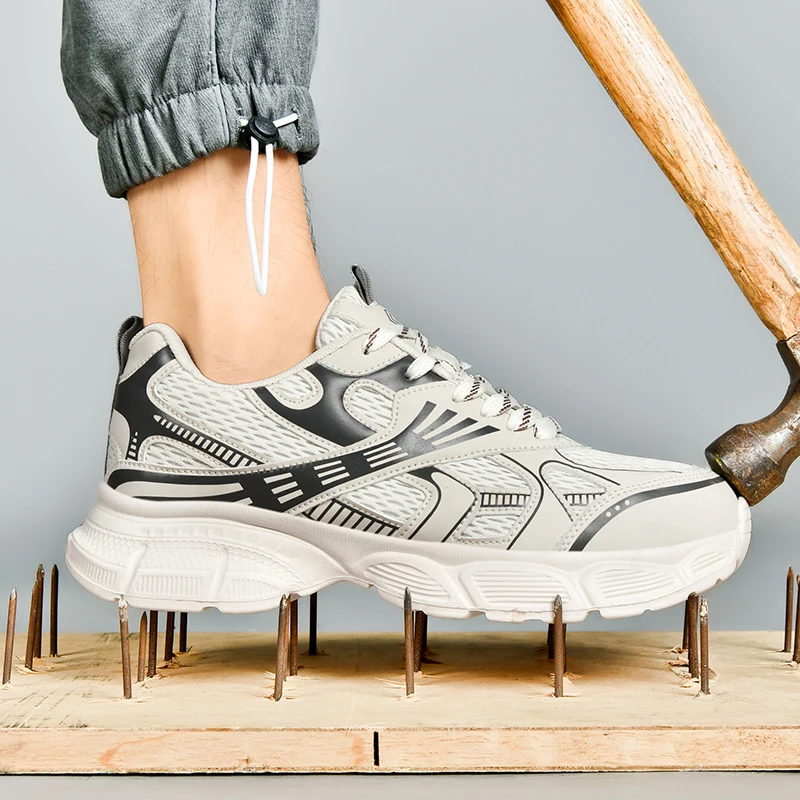 Мужская защитная обувь, мужская легкая удобная рабочая обувь, женские кроссовки со стальным носком, дышащие нескользящие летние походные рабочие ботинки
Мужская защитная обувь, мужская легкая удобная рабочая обувь, женские кроссовки со стальным носком, дышащие нескользящие летние походные рабочие ботинки