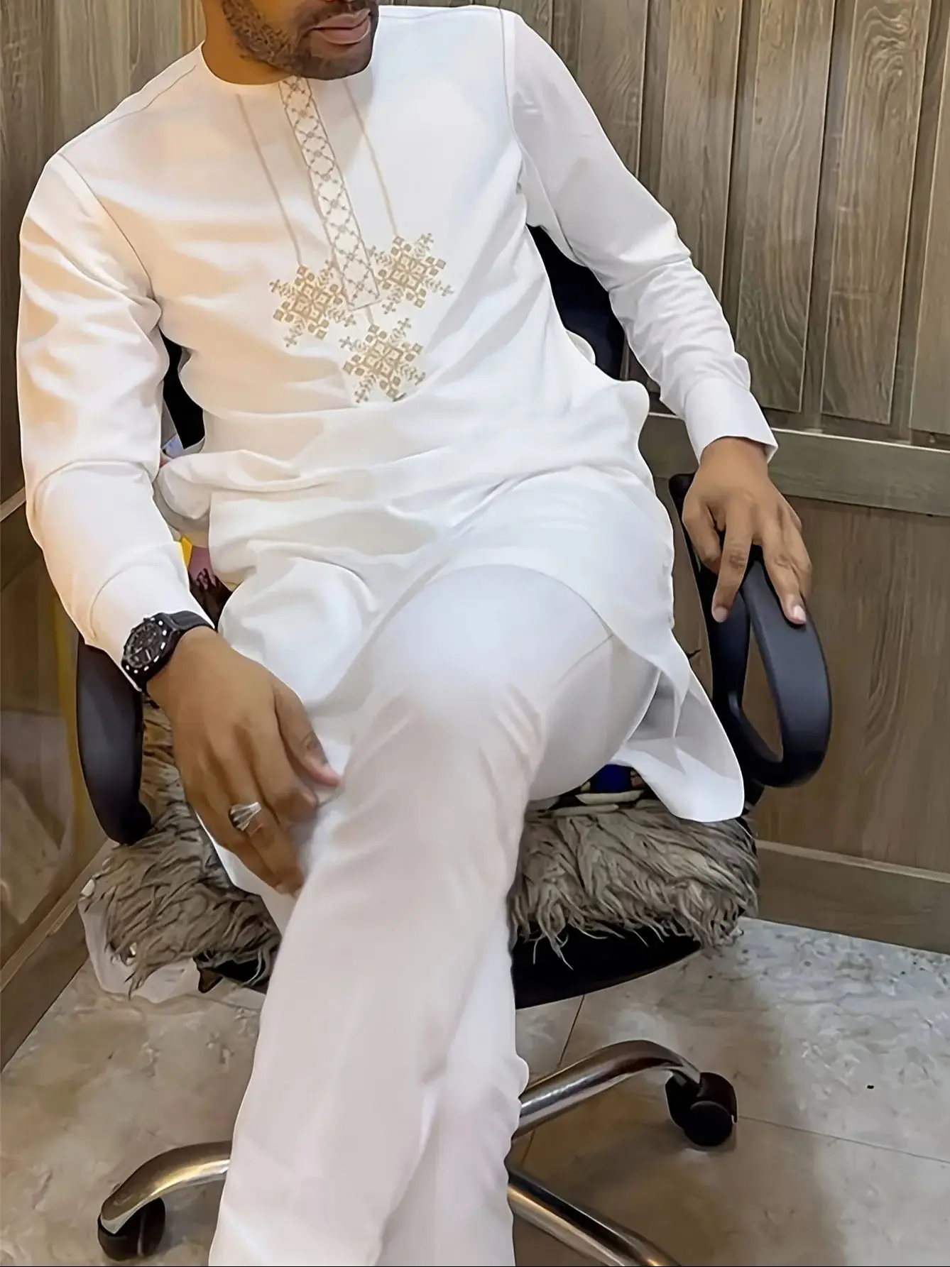 Muslim Men Morocco Thobe 2 Piece Set Arabic Embroidery Kaftan Robe Pants Islamic Casual Eid Ramadan Prayer Clothes
Muslim Men Morocco Thobe 2 Piece Set Arabic Embroidery Kaftan Robe Pants Islamic Casual Eid Ramadan Prayer Clothes
