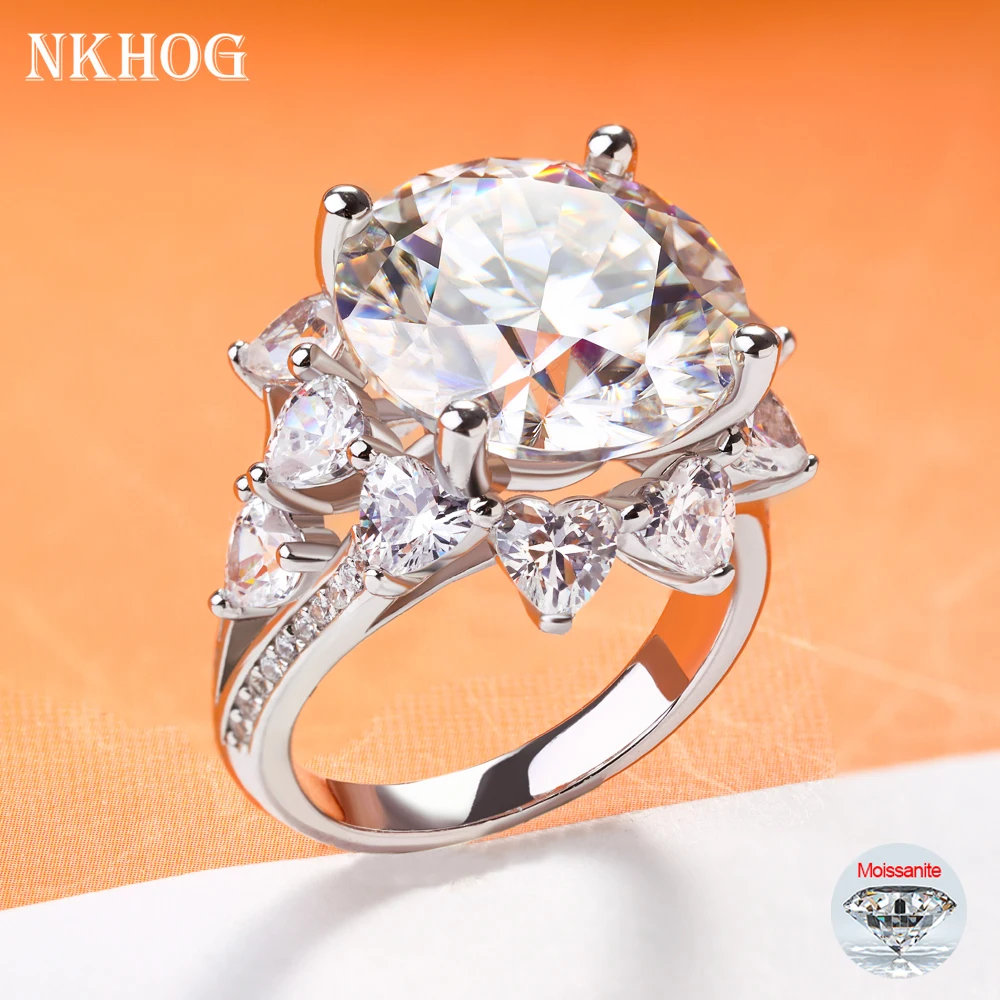 NKHOG 3/10ct D Цвет VVS Кольцо с муассанитом для женщин S925 Посеребренные 18k Свадебные кольца с бриллиантами Eternity Lab Подарки Изящные ювелирные изделия
NKHOG 3/10ct D Цвет VVS Кольцо с муассанитом для женщин S925 Посеребренные 18k Свадебные кольца с бриллиантами Eternity Lab Подарки Изящные ювелирные изделия
