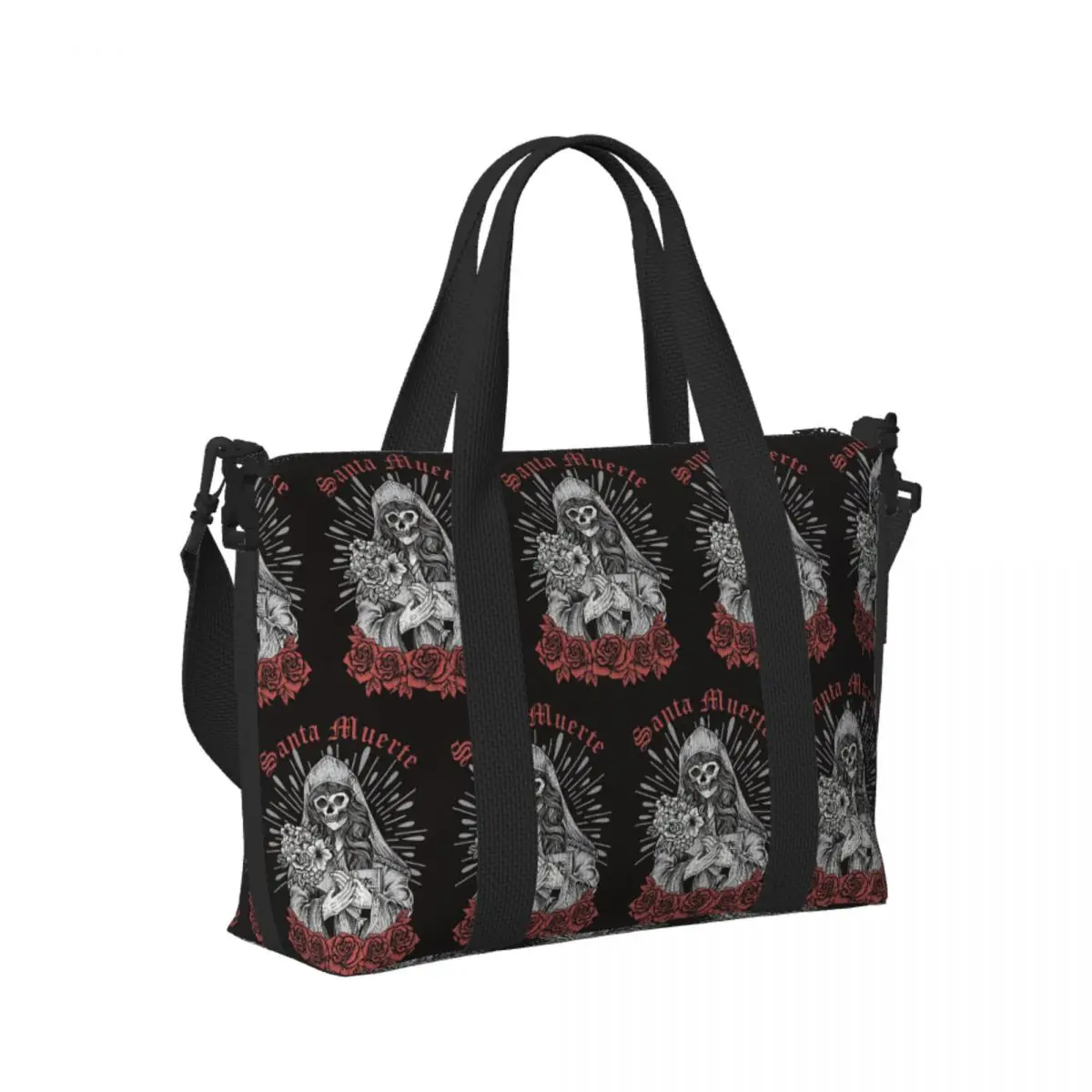 Custom Santa Muerte Spanish Beach Travel Bag Large Capacity Tote Bags for Gym Yoga Women Shopping Duffle Shoulder Bag
Custom Santa Muerte Spanish Beach Travel Bag Large Capacity Tote Bags for Gym Yoga Women Shopping Duffle Shoulder Bag