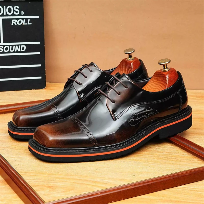 Lace Up Leather Brogues Men's Genuine Leather Square Toe Formal Business Event Charm Wedding Shoes Bride Handmade
Lace Up Leather Brogues Men's Genuine Leather Square Toe Formal Business Event Charm Wedding Shoes Bride Handmade