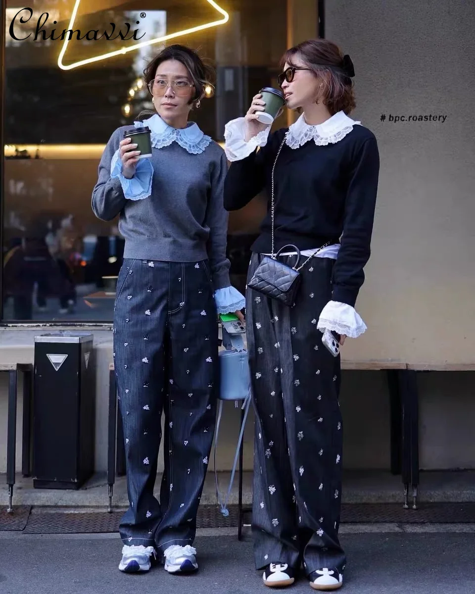 Japanese Style Exquisitely Embroidered Casual Trousers 2026 Spring Autumn New Fashion High-waisted Woman's Commute Long Pants
Japanese Style Exquisitely Embroidered Casual Trousers 2026 Spring Autumn New Fashion High-waisted Woman's Commute Long Pants
