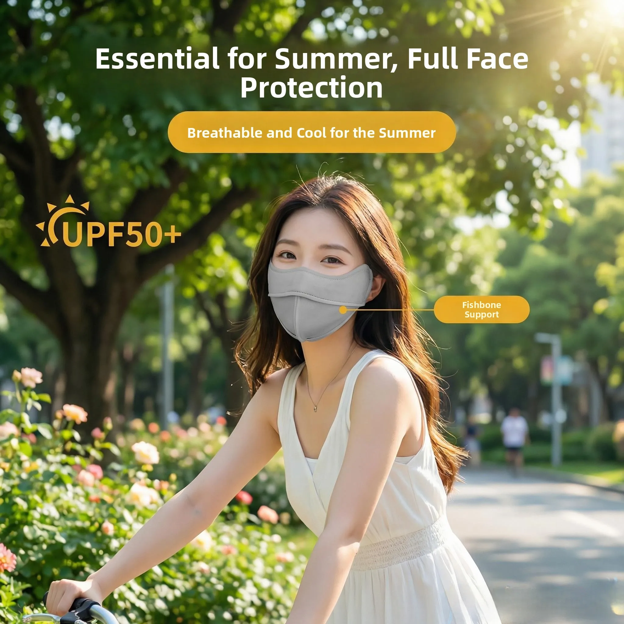 Lightweight Summer Sun Protection Face Mask Breathable Ice Silk Outdoor Sports Mask UV Protection Eye Protection 3D Design
Lightweight Summer Sun Protection Face Mask Breathable Ice Silk Outdoor Sports Mask UV Protection Eye Protection 3D Design