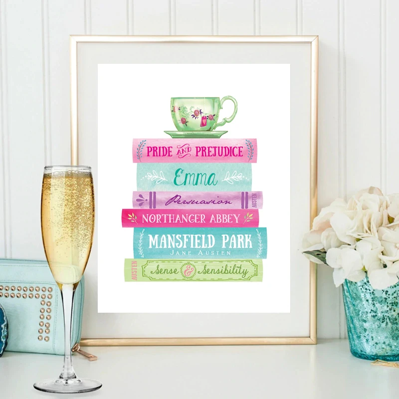 Jane Austen Wall Art Canvas Painting Book Stack Literary Art Poster Pride and Prejudice Prints Book Lover Gift Study Home Dec
Jane Austen Wall Art Canvas Painting Book Stack Literary Art Poster Pride and Prejudice Prints Book Lover Gift Study Home Dec