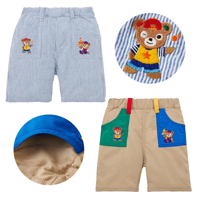 Полосатые шорты, новые летние шорты для мальчиков с милым мультяшным медведем и вышивкой
Полосатые шорты, новые летние шорты для мальчиков с милым мультяшным медведем и вышивкой