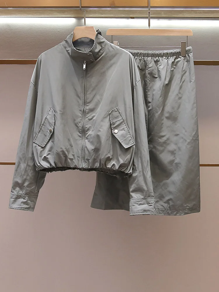 Withered Sports And Leisure Stand Up Collar Windbreaker Jacket+mid Length Skirt Set New Two Piece Set Women's
Withered Sports And Leisure Stand Up Collar Windbreaker Jacket+mid Length Skirt Set New Two Piece Set Women's